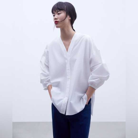 ADOLFO DOMÍNGUEZ oversized button down shirt blouse - Picture 1 of 3
